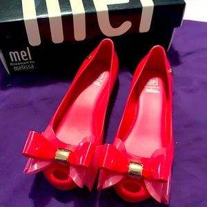 Dark pink dress up slip on shoe